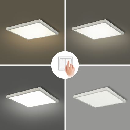 Brilagi - LED loftlampe til badeværelse FRAME LED/50W/230V 3000/4000/6000K 60x60 cm IP44 sølv