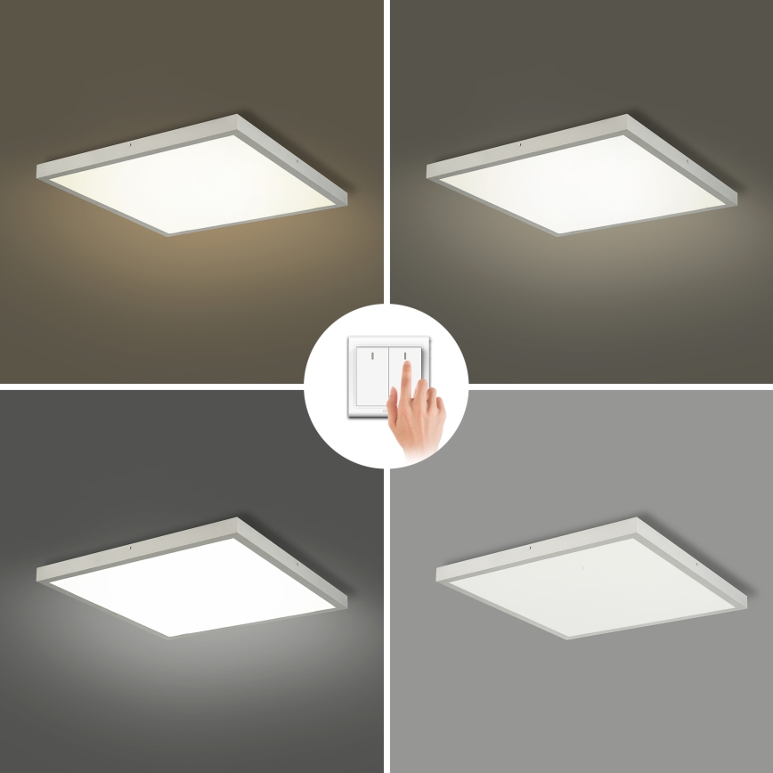 Brilagi - LED loftlampe til badeværelse FRAME LED/50W/230V 3000/4000/6000K 60x60 cm IP44 sølv