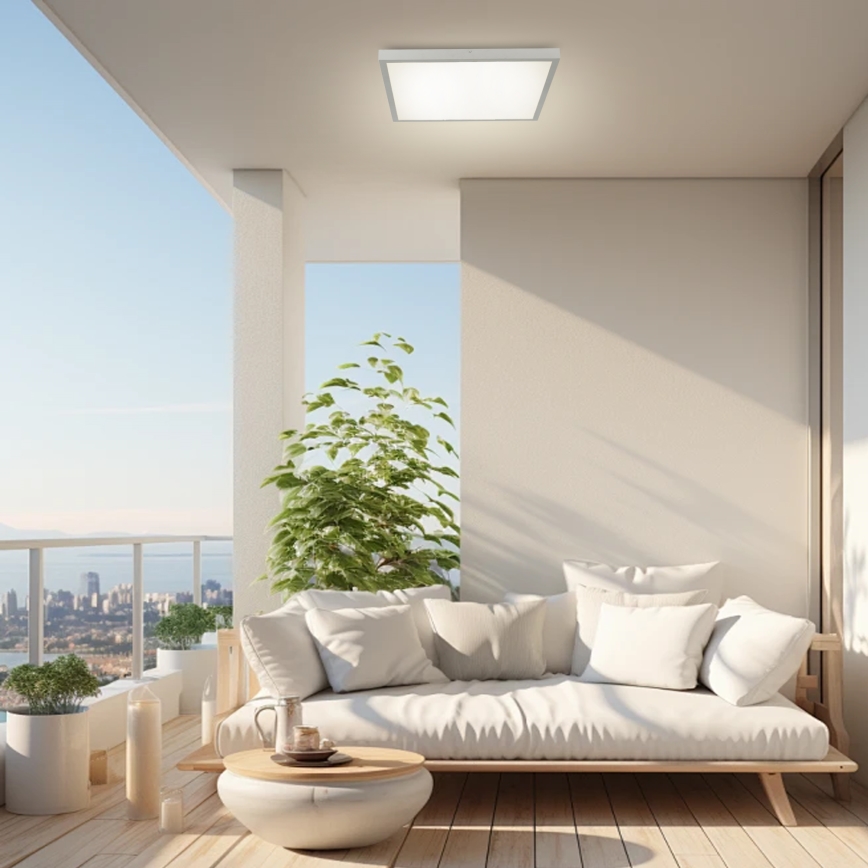 Brilagi - LED loftlampe til badeværelse FRAME LED/50W/230V 3000/4000/6000K 60x60 cm IP44 sølv