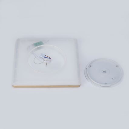 Brilagi - LED badeværelsesarmatur ULTRA SLIM LED/24W/230V 42x42 cm guldfarvet IP54