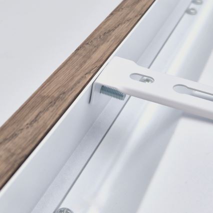 Brilagi - LED loftlampe til badeværelset WOODY FRAME LED/50W/230V 120x30 cm IP44 eg/valnød