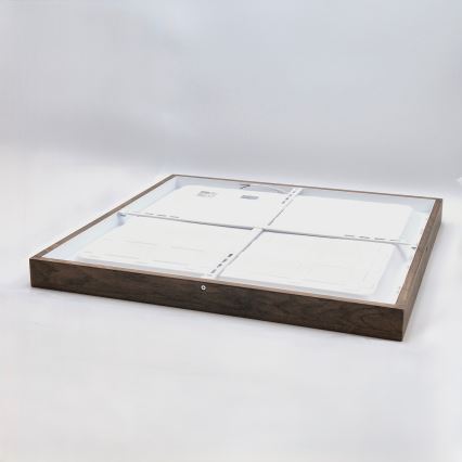 Brilagi - LED badeværelsesloftlampe WOODY FRAME LED/50W/230V 60x60 cm IP44 eg/valnød