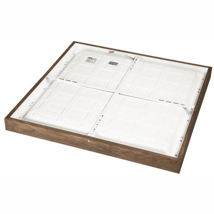 Brilagi - LED badeværelsesloftlampe WOODY FRAME LED/50W/230V 60x60 cm IP44 eg/valnød