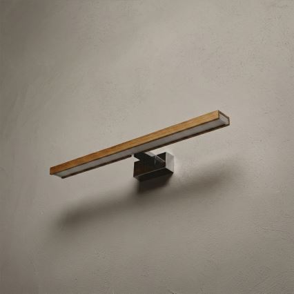 Brilagi - LED-spejlbelysning 3-i-1 WOODY MIRROR LED/12W/230V 60 cm IP44 blank krom/eg