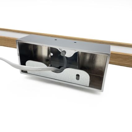 Brilagi - LED-spejlbelysning 3-i-1 WOODY MIRROR LED/12W/230V 60 cm IP44 blank krom/eg