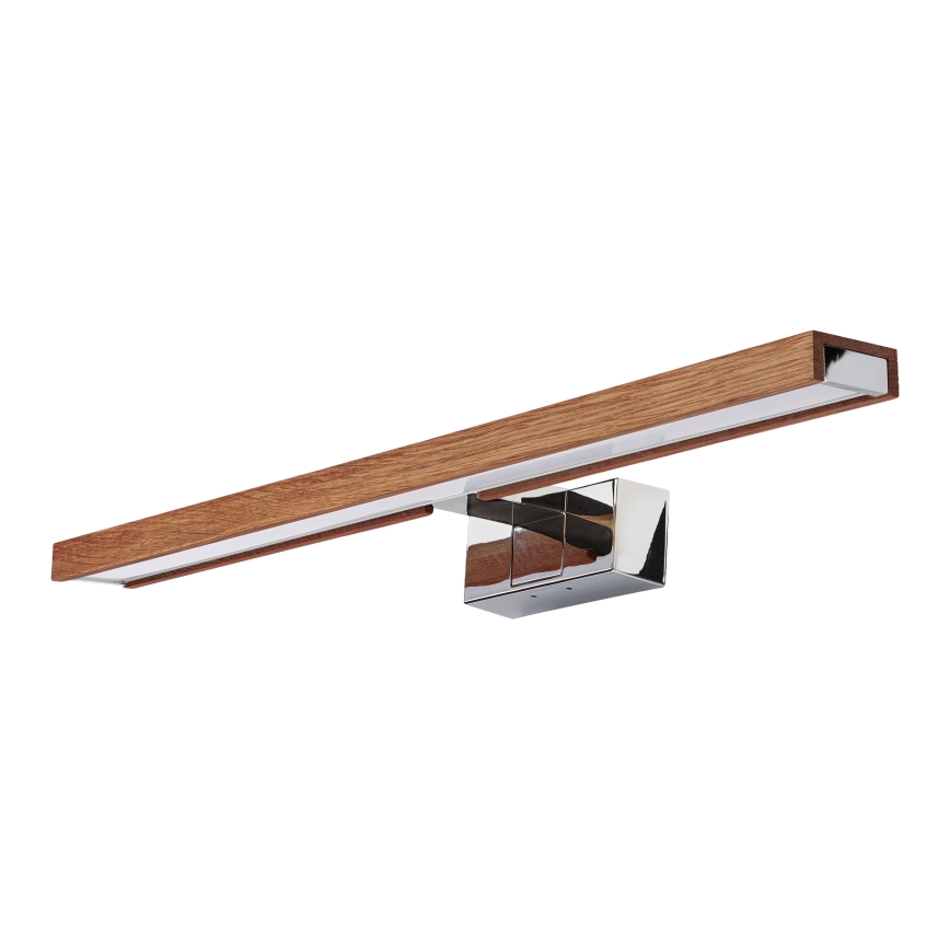 Brilagi - LED spejlbelysning til badeværelse 3-i-1 WOODY MIRROR LED/12W/230V 60 cm IP44 blank krom/eg kirsebær