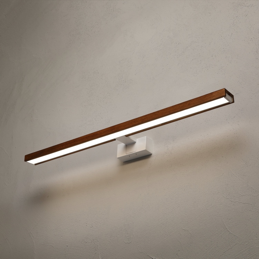 Brilagi - LED badeværelses-spejlbelysning 3-i-1 WOODY MIRROR LED/15W/230V 80 cm IP44 hvid/eg-kirsebær