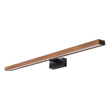 Brilagi - LED-spejlbelysning til badeværelset WOODY MIRROR 3-i-1 LED/15W/230V 80 cm IP44 sort/eg-kirsebær