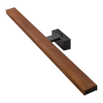 Brilagi - LED-spejlbelysning til badeværelset WOODY MIRROR 3-i-1 LED/15W/230V 80 cm IP44 sort/eg-kirsebær