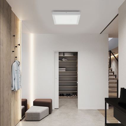 Brilagi - LED loftlampe til badeværelse dæmpbar FRAME SMART LED/24W/230V 30x30 cm 3000-6000K IP44 hvid + fjernbetjening
