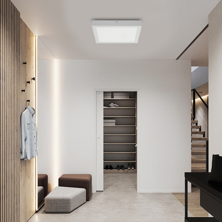 Brilagi - LED loftlampe til badeværelse dæmpbar FRAME SMART LED/24W/230V 30x30 cm 3000-6000K IP44 hvid + fjernbetjening