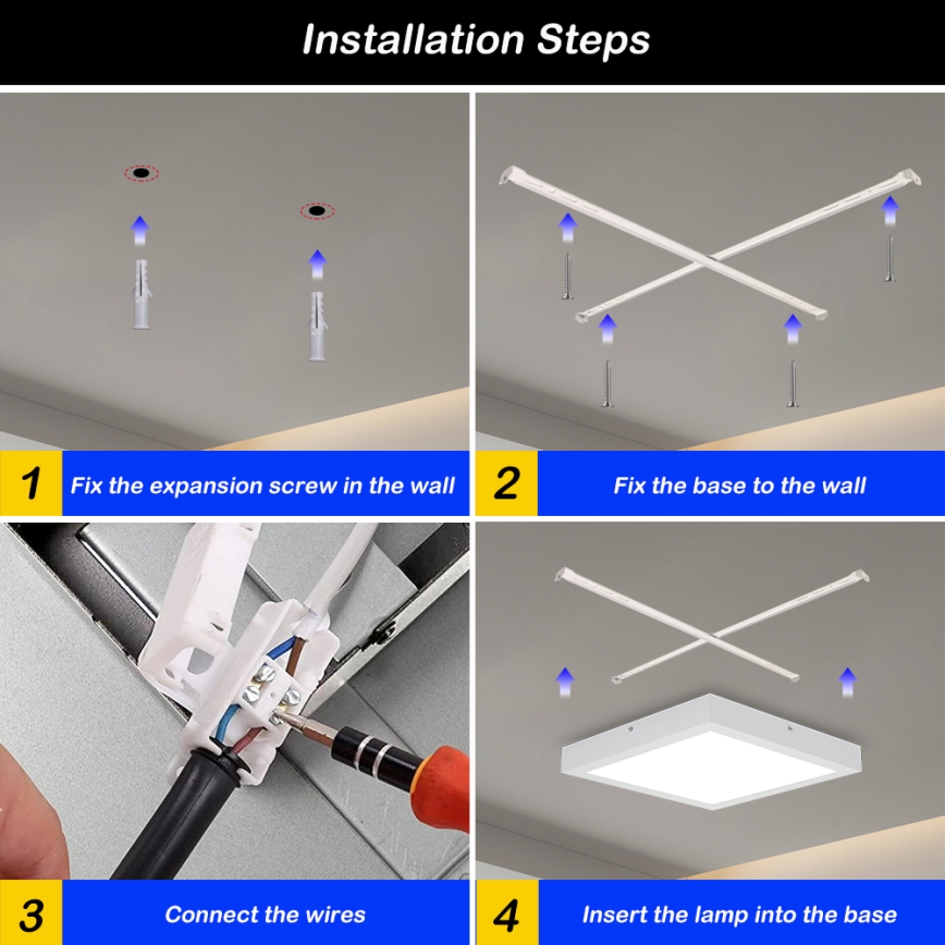 Brilagi - LED loftlampe til badeværelse dæmpbar FRAME SMART LED/24W/230V 30x30 cm 3000-6000K IP44 hvid + fjernbetjening