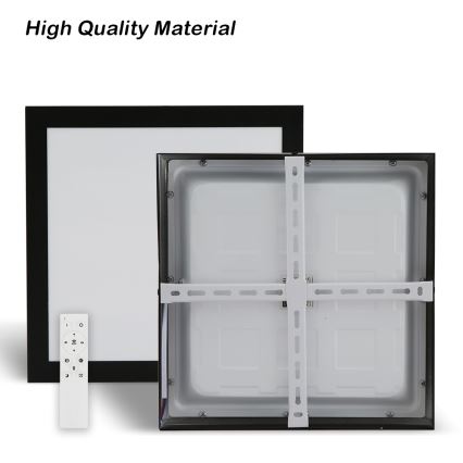 Brilagi - LED loftlampe til badeværelse dæmpbar FRAME SMART LED/24W/230V 30x30 cm 3000-6000K IP44 sort + fjernbetjening