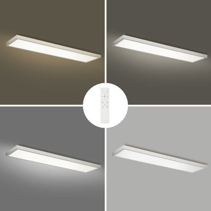 Brilagi - LED loftlampe til badeværelse dæmpbar FRAME SMART LED/50W/230V 120x30 cm 3000-6000K IP44 sølvfarvet + fjernbetjening