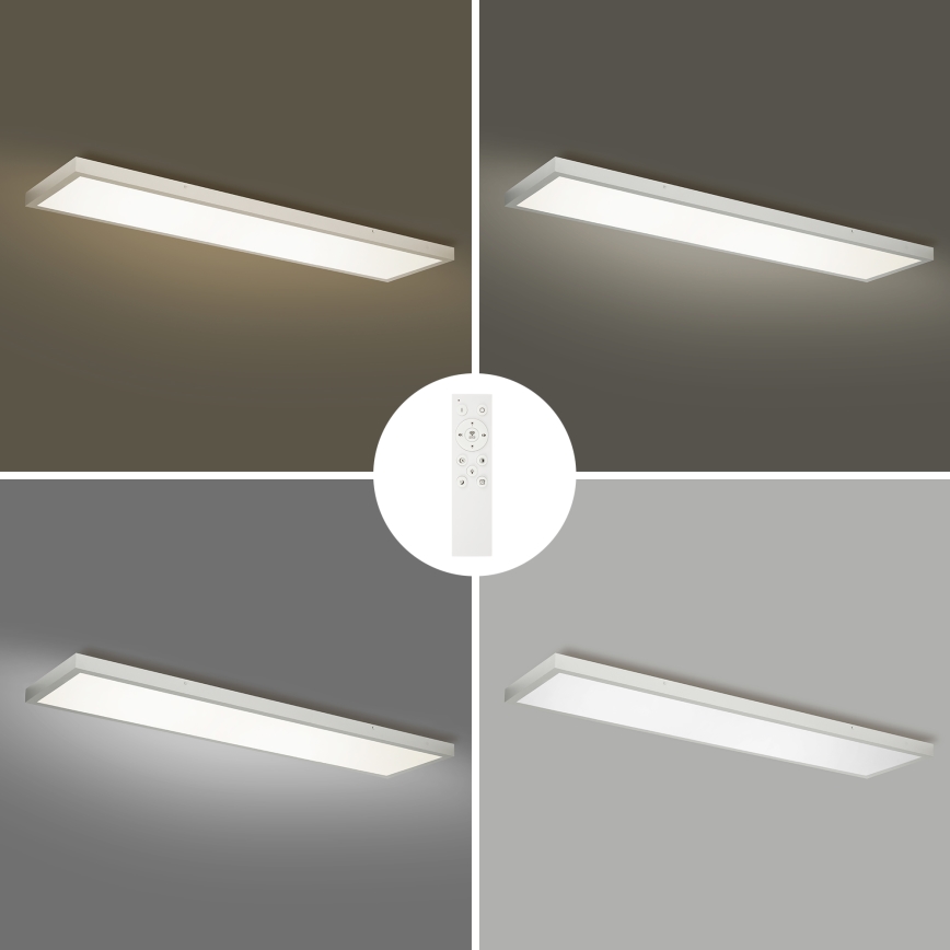 Brilagi - LED loftlampe til badeværelse dæmpbar FRAME SMART LED/50W/230V 120x30 cm 3000-6000K IP44 sølvfarvet + fjernbetjening