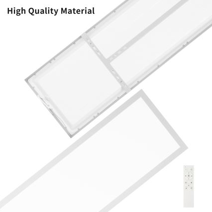 Brilagi - LED loftlampe til badeværelse dæmpbar FRAME SMART LED/50W/230V 120x30 cm 3000-6000K IP44 sølvfarvet + fjernbetjening