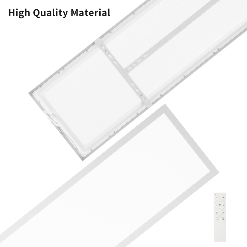 Brilagi - LED loftlampe til badeværelse dæmpbar FRAME SMART LED/50W/230V 120x30 cm 3000-6000K IP44 sølvfarvet + fjernbetjening