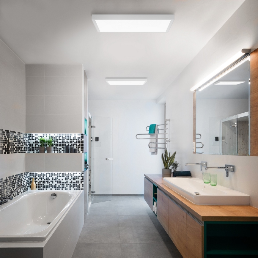 Brilagi - LED loftlampe til badeværelse dæmpbar FRAME SMART LED/50W/230V 60x60 cm 3000-6000K IP44 hvid + fjernbetjening
