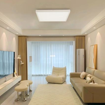 Brilagi - LED loftlampe til badeværelse dæmpbar FRAME SMART LED/50W/230V 60x60 cm 3000-6000K IP44 hvid + fjernbetjening