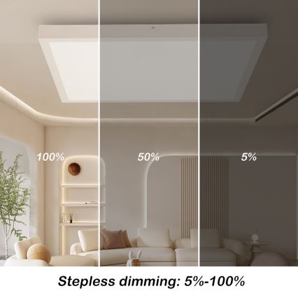 Brilagi - LED loftlampe til badeværelse dæmpbar FRAME SMART LED/50W/230V 60x60 cm 3000-6000K IP44 hvid + fjernbetjening