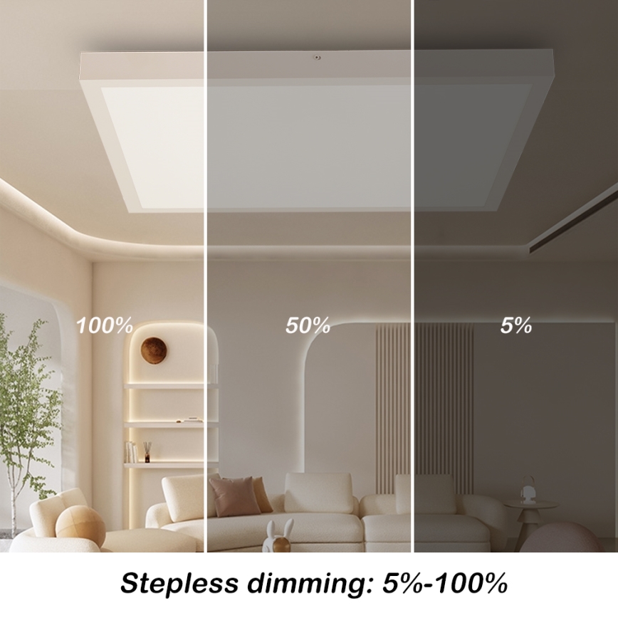 Brilagi - LED loftlampe til badeværelse dæmpbar FRAME SMART LED/50W/230V 60x60 cm 3000-6000K IP44 hvid + fjernbetjening