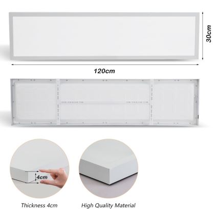Brilagi - LED loftlampe til badeværelse FRAME LED/50W/230V 30x120 cm 3000/4000/6000K IP44 hvid