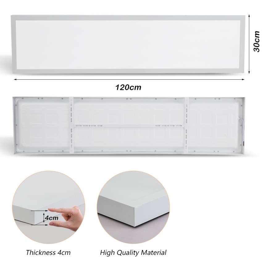 Brilagi - LED loftlampe til badeværelse FRAME LED/50W/230V 30x120 cm 3000/4000/6000K IP44 hvid