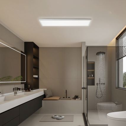 Brilagi - LED loftlampe til badeværelse FRAME LED/50W/230V 30x120 cm 3000/4000/6000K IP44 hvid
