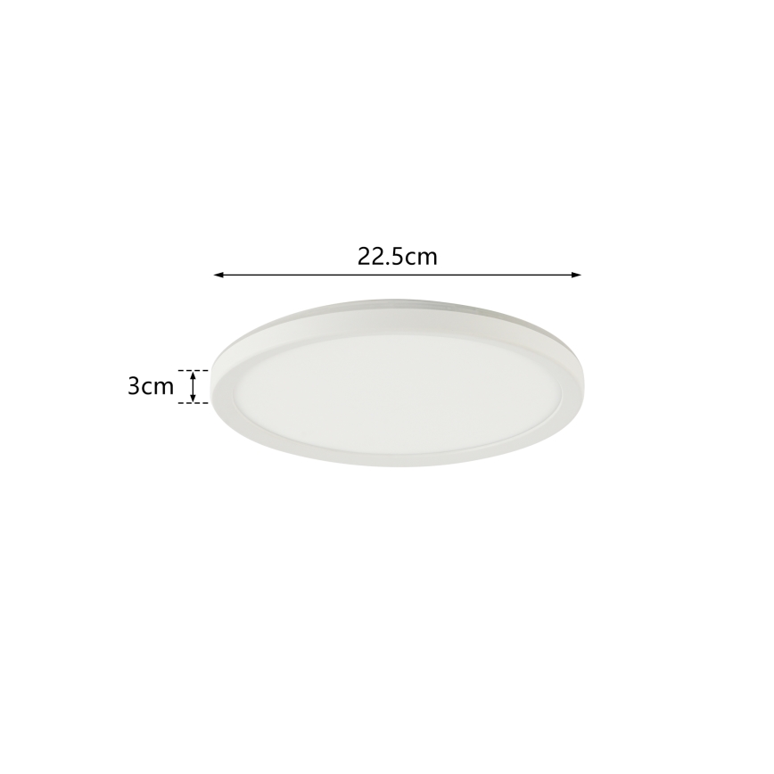 Brilagi - LED loftlampe til badeværelse ULTRA SLIM LED/12W/230V diameter 22,5 cm hvid IP54