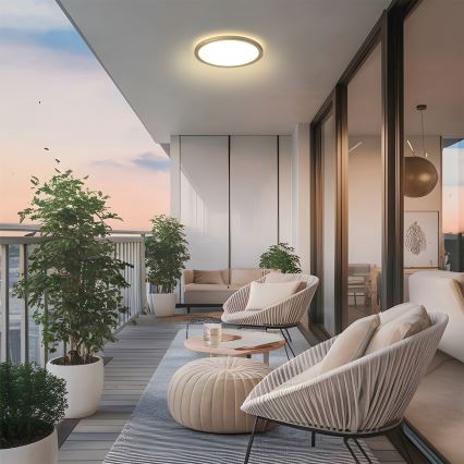 Brilagi - LED badeværelsesloftlampe ULTRA SLIM LED/12W/230V Ø 22,5 cm guld IP54