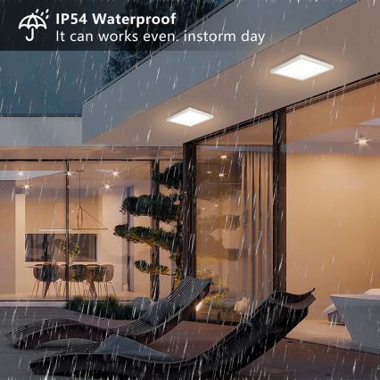 Brilagi - LED loftlampe til badeværelse ULTRA SLIM LED/18W/230V 30x30 cm hvid IP54