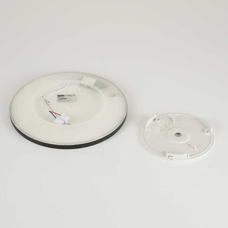 Brilagi - LED loftlampe til badeværelse ULTRA SLIM LED/18W/230V diameter 30 cm sort IP54