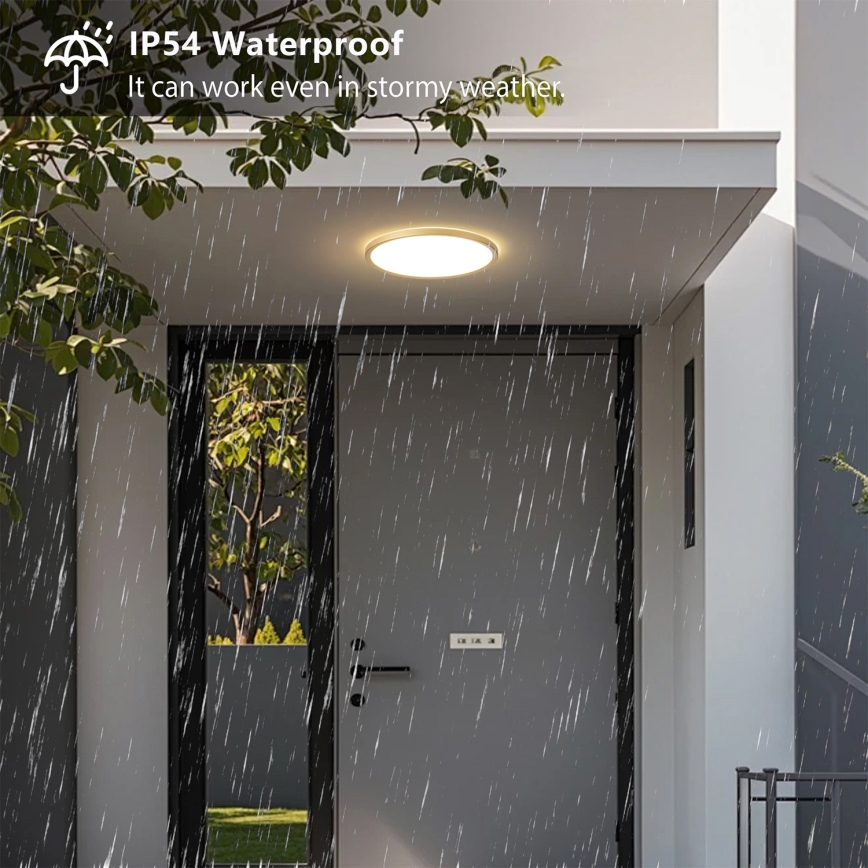 Brilagi - LED badeværelsesloftlampe ULTRA SLIM LED/18W/230V Ø 30 cm guld IP54