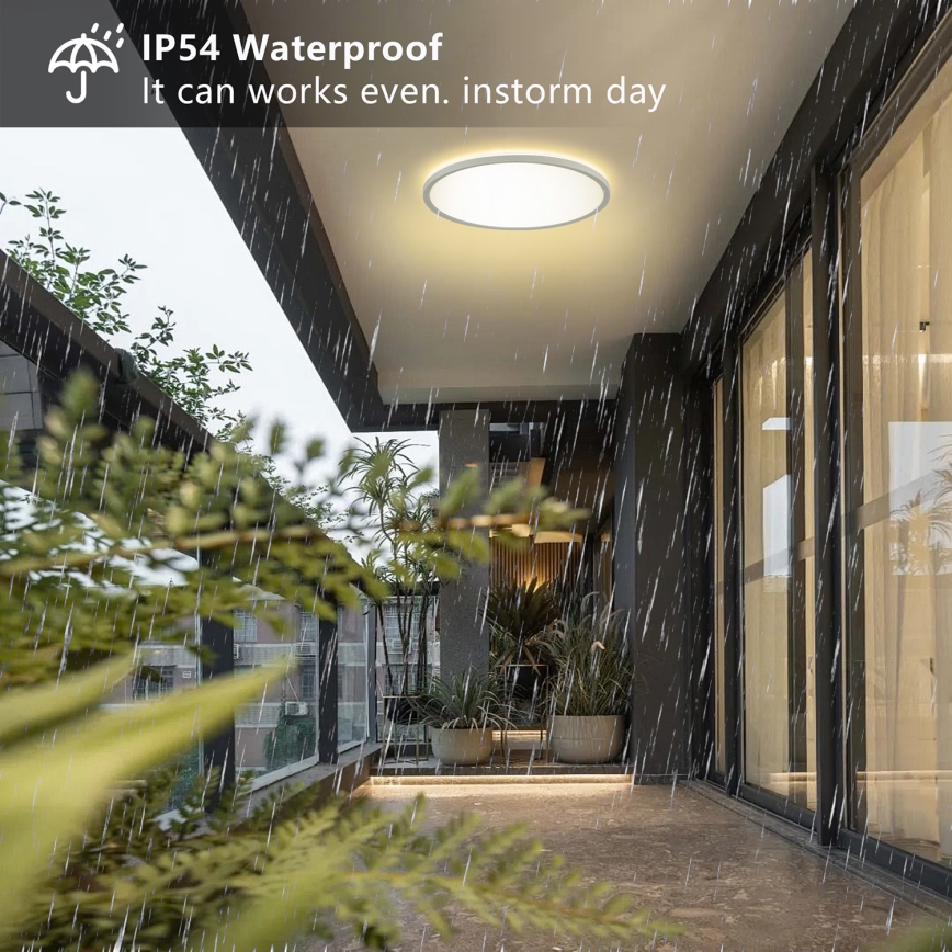 Brilagi - LED loftlampe til badeværelse ULTRA SLIM LED/24W/230V diameter 42 cm hvid IP54