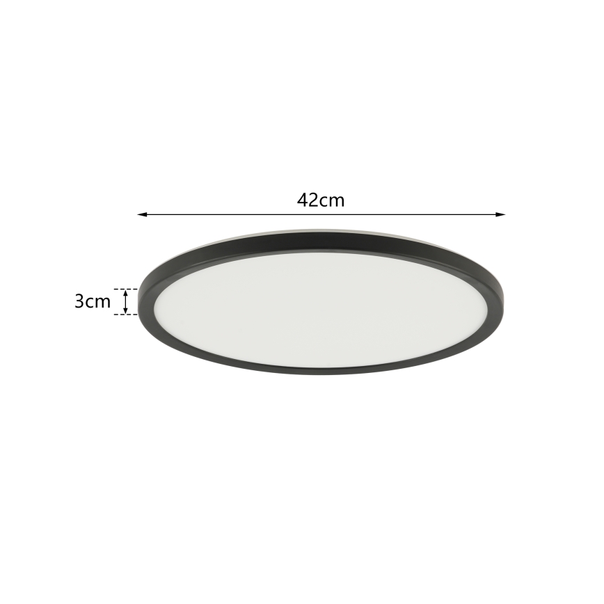 Brilagi - LED loftlampe til badeværelse ULTRA SLIM LED/24W/230V diameter 42 cm sort IP54