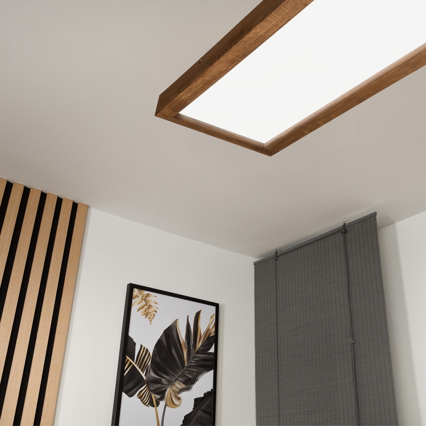 Brilagi - LED Badeværelsesloftlampe WOODY FRAME LED/40W/230V 120x30 cm IP44 kirsebær eg
