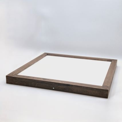 Brilagi - LED Badeværelses loftlampe WOODY FRAME LED/40W/230V 60x60 cm IP44 valnød