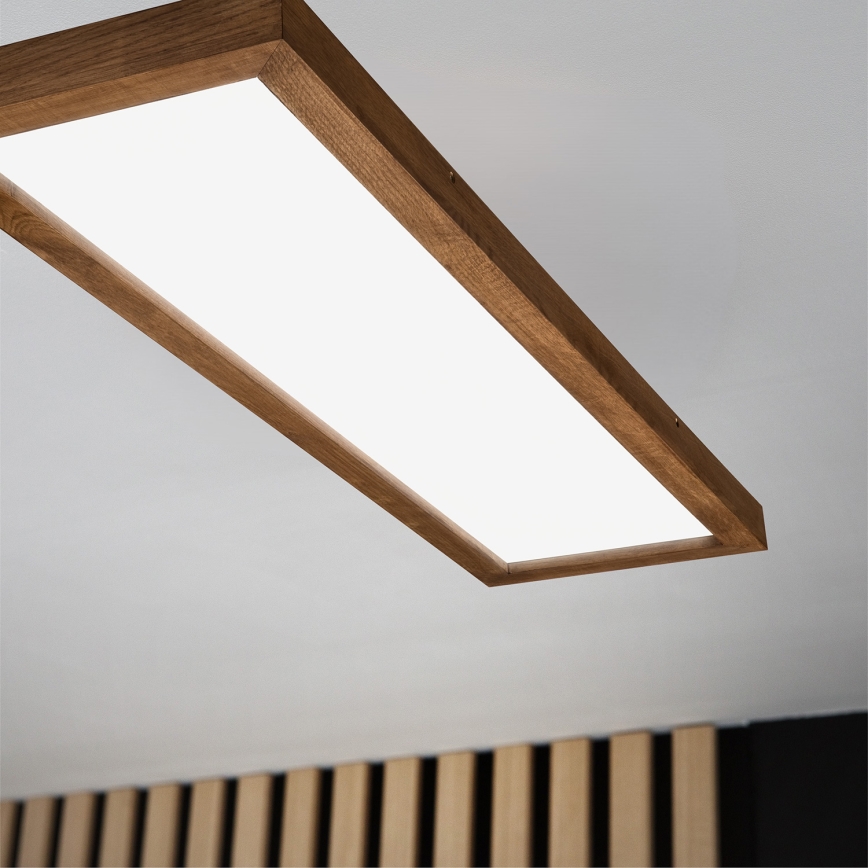 Brilagi - LED Loftlampe til Badeværelse WOODY FRAME LED/50W/230V 120x30 cm IP44 kirsebær eg