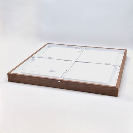 Brilagi - LED Loftlampe til Badeværelse WOODY FRAME LED/50W/230V 60x60 cm IP44 egetræ kirsebær