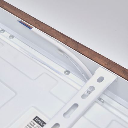 Brilagi - LED Loftlampe til Badeværelse WOODY FRAME LED/50W/230V 60x60 cm IP44 egetræ kirsebær