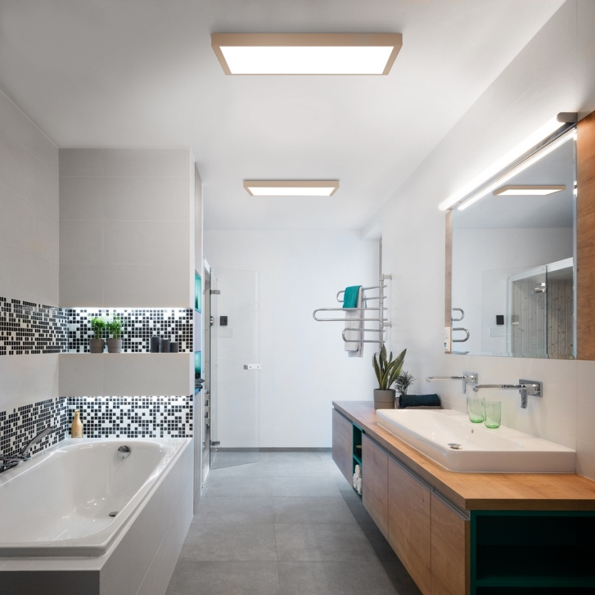 Brilagi - LED badeværelsesloftlampe FRAME LED/50W/230V 60x60 cm IP44 beige