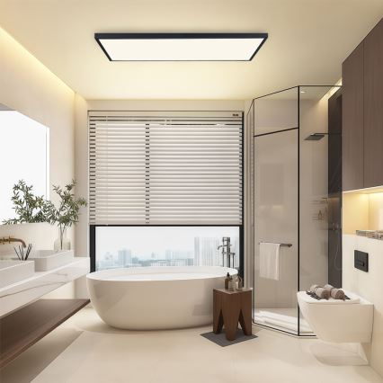 Brilagi - LED loftlampe til badeværelset FRAME LED/96W/230V 120x60 cm 3000/4000/6000K IP44 sort