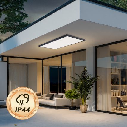 Brilagi - LED loftlampe til badeværelset FRAME LED/96W/230V 120x60 cm 3000/4000/6000K IP44 sort