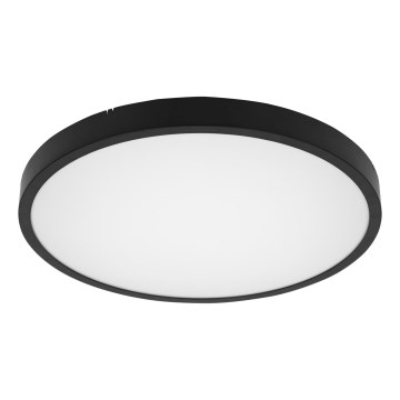 Brilagi - LED badeværelsesloftlampe med sensor ZENNA LED/18W/230V Ø 29,5 cm IP44 sort + fjernbetjening