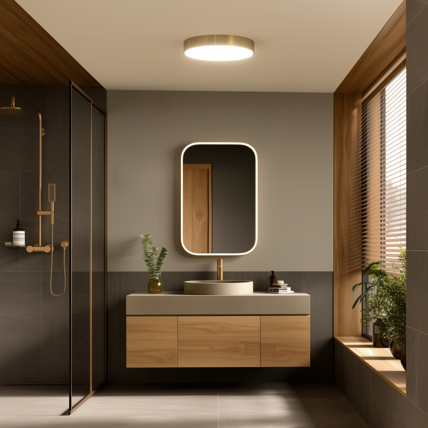 Brilagi - LED badeværelsesloftlampe POOL LED/36W/230V 3000/4000/5500K Ø 40 cm IP54 bronze