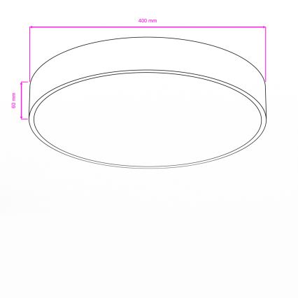Brilagi - LED badeværelsesloftlampe POOL LED/36W/230V 3000/4000/5500K Ø 40 cm IP54 bronze