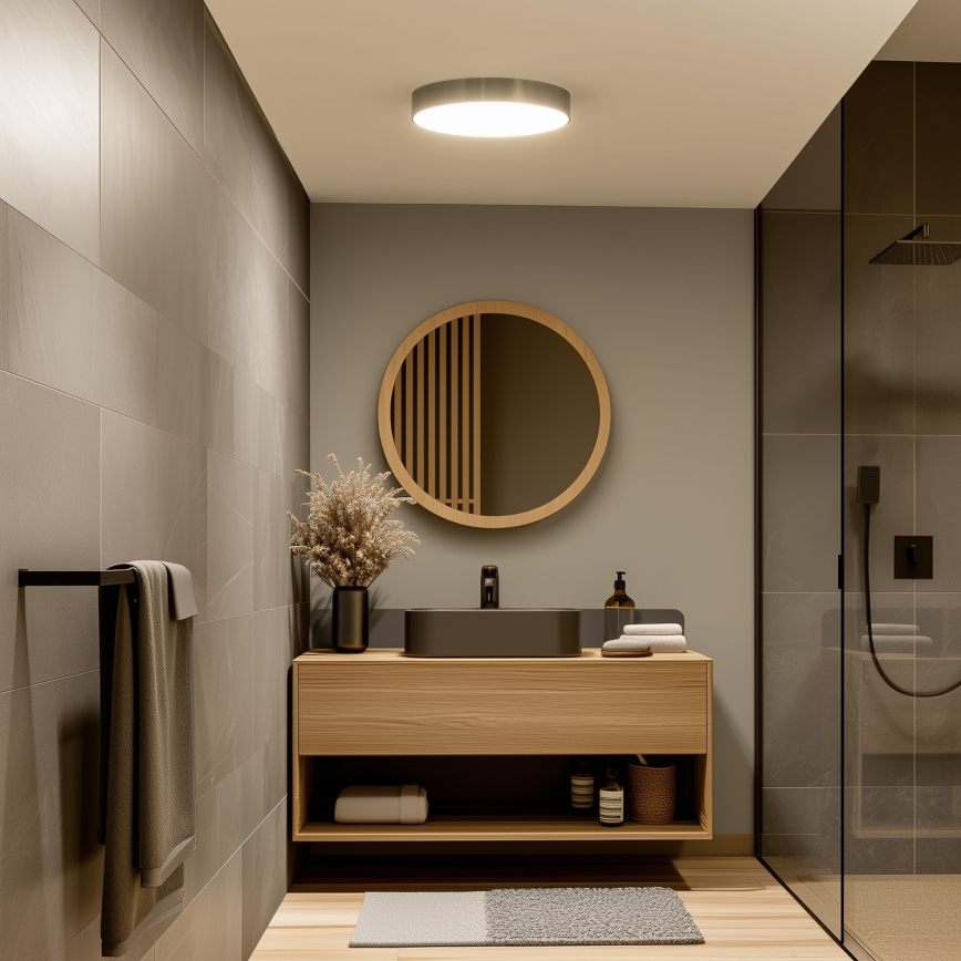 Brilagi - LED badeværelsesloftlampe POOL LED/36W/230V 3000/4000/5500K Ø 40 cm IP54 messing