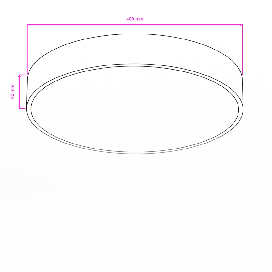 Brilagi - POOL LED loftlampe til badeværelse, 36 W, 230 V, 3000/4000/5500 K, Ø 40 cm, IP54, sort
