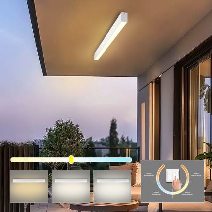 Brilagi - LED badeværelsesloftlampe SLEEKLINE LED/40W/230V 3000/4500/6000K hvid IP44