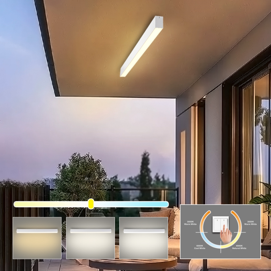 Brilagi - LED badeværelsesloftlampe SLEEKLINE LED/40W/230V 3000/4500/6000K hvid IP44